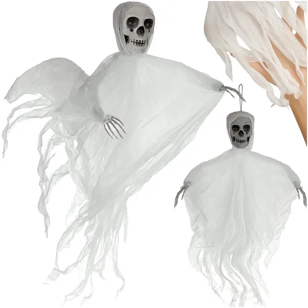 Hængende skeletdekoration, realistisk 70 cm til Halloween