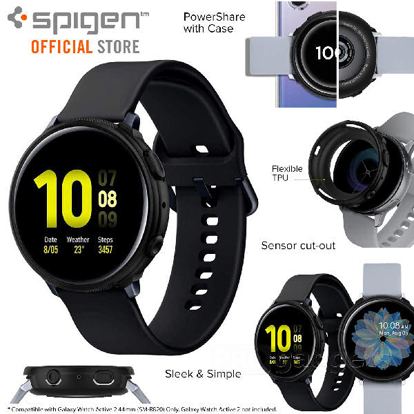 Spigen case for watch 44mm matte black for samsung galaxy watch active2
