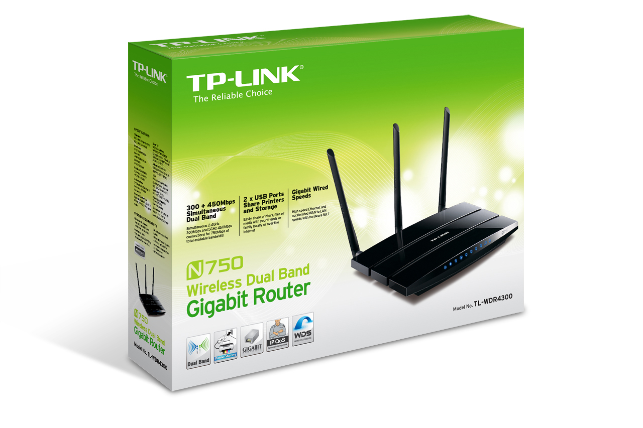 TP-Link TL-WDR4300 N750 wireless dual band gigabit router