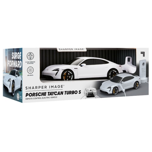 Sharper Image fjernstyret bil – Porsche Taycan Turbo S RC Toy fra sharper-image 4894088061512