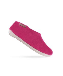 Uldhjemmesko (100% ren uld) - Model Pink m/sål i skind - Dansk Design fra SHUS billigt køb tilbud online shopping