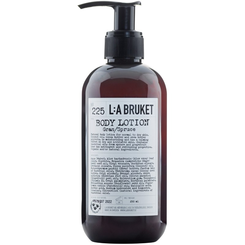 L:A Bruket 225 Body Lotion 240 ml – Gran/Spruce (U) fra LA Bruket