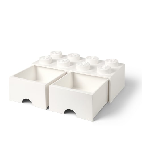 LEGO opbevaringskasse med 2 skuffer – Hvid fra Room Copenhagen 5711938029555