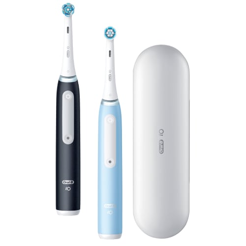 Oral-B eltandbørster – iO3 Duo Matt Black/Ice Blue – 2 stk fra oral-b 8006540731659
