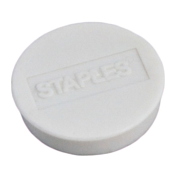 Staples magneter 30mm 10 stk. hvid