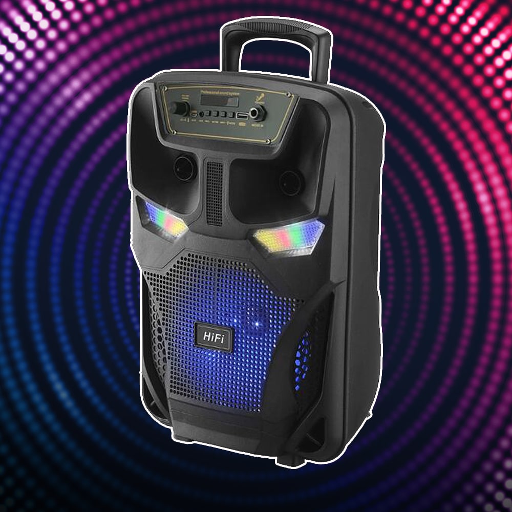Soundbox 8″ – LED-lys og Mikrofon