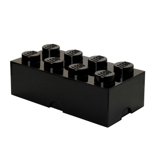 LEGO opbevaringskasse med 8 knopper – Sort fra room-copenhagen 5706773400430