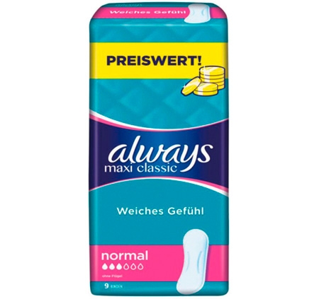 Always Maxi Classic Normal – 9 stk