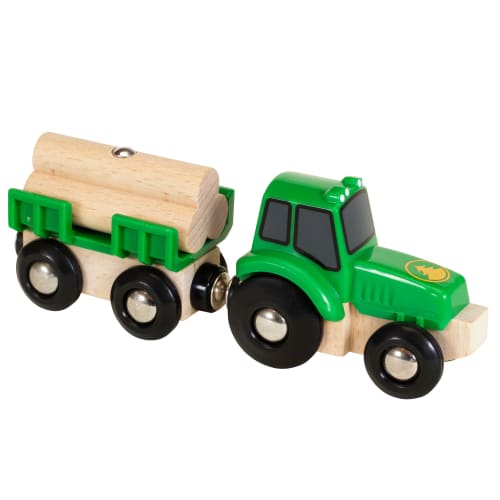 BRIO traktor med vogn og tømmer fra brio 7312350337990
