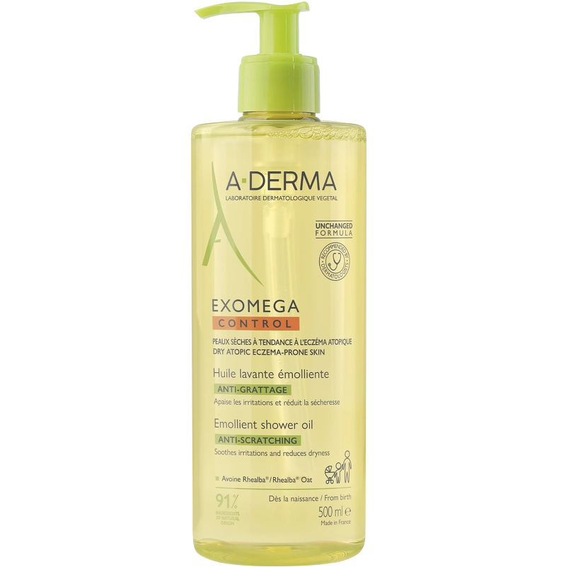A-DERMA Exomega Control Shower Oil 500 ml fra ADERMA