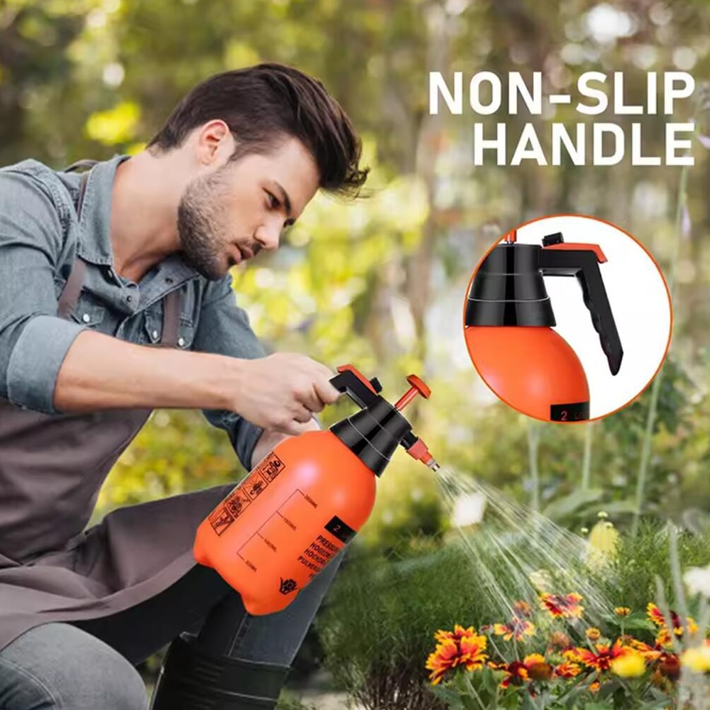 Tryksprøjte 2 liter med pumpe – orange –
