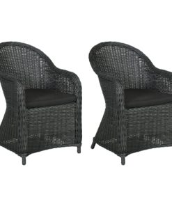 shop Philina havestole inkl. hynder - 2 stk. - Sort af  - online shopping tilbud rabat hos shoppetur.dk