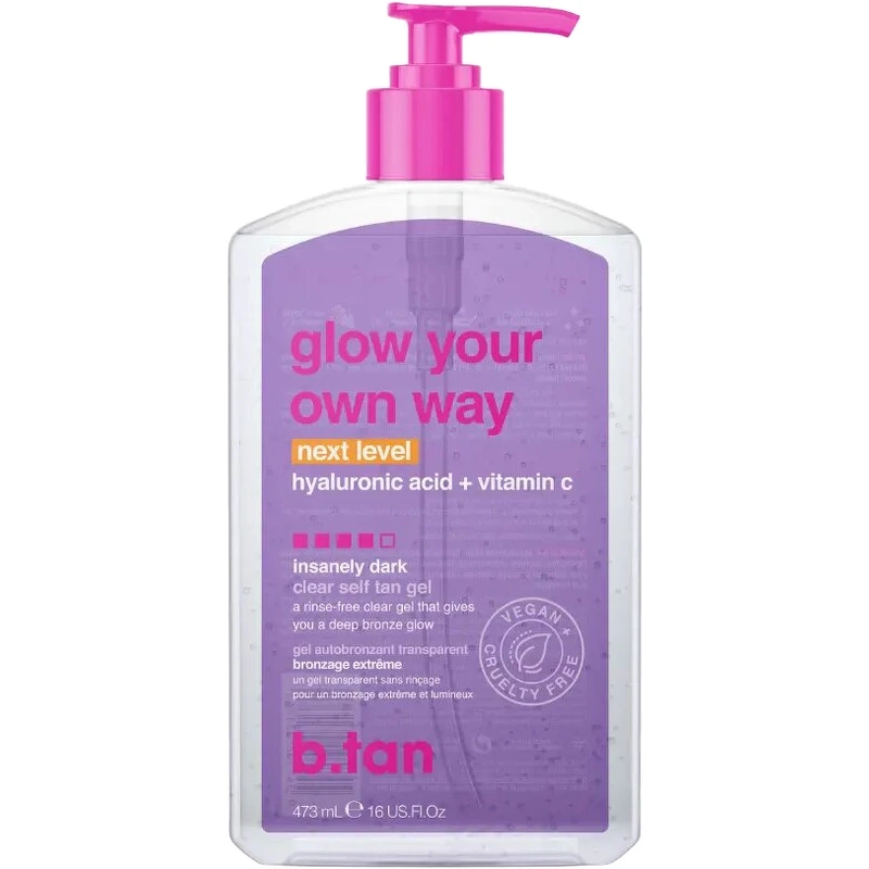 b.tan Glow Your Own Way Next Level Self Tan Gel 473 ml fra btan