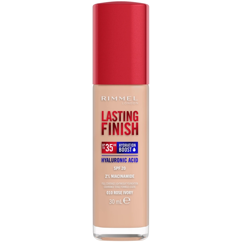 RIMMEL Clean Lasting Finish Foundation 30 ml – 010 Rose Ivory fra RIMMEL