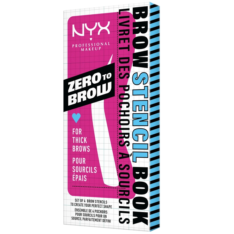 NYX Prof. Makeup Zero To Brow Stencils 4 Pieces – Thick Brows fra NYX Professional Makeup