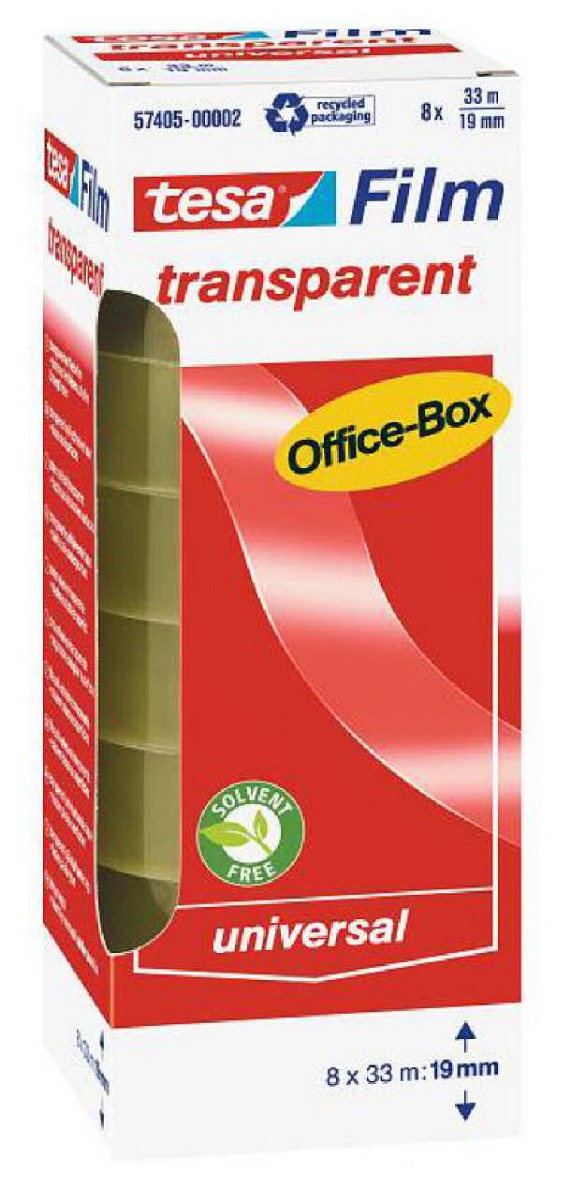 Tesa film transparent tape 19mm 33m 8 pack