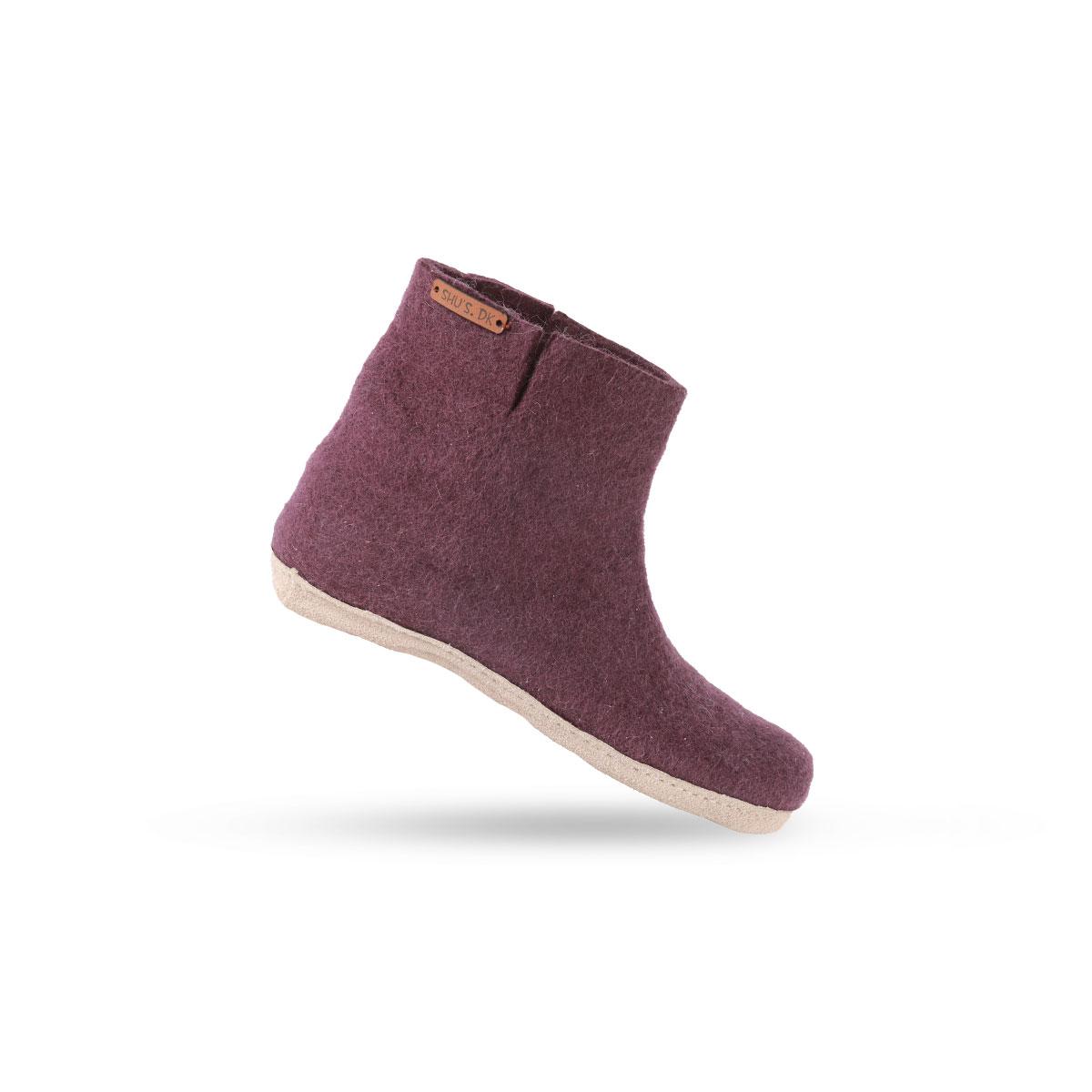 Uldstøvle Børn (100% ren uld) – Model Lilla m/sål i skind – Dansk Design fra SHUS