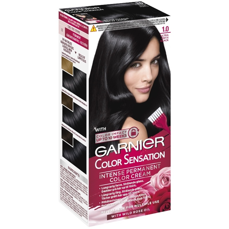 Garnier Color Sensation Intense Permanent Color – 1.0 Ultra Onyx Black fra Garnier