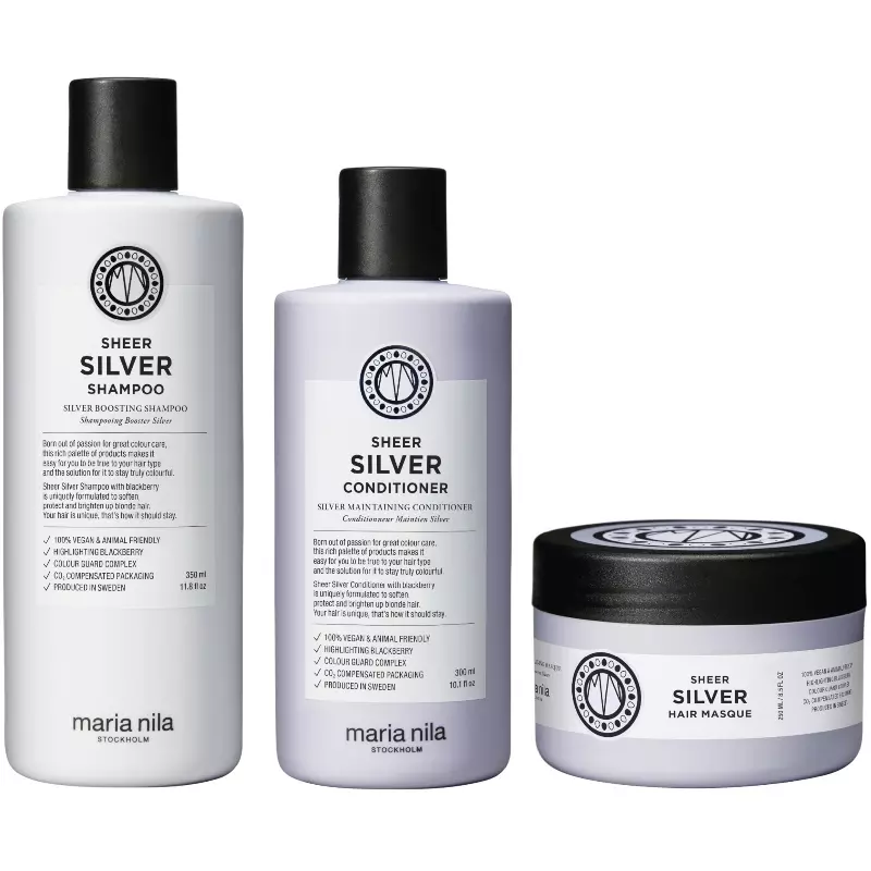 Maria Nila Sheer Silver Set 350 + 300 + 250 ml fra Maria Nila