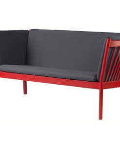 shop Erik Ole Jørgensen 2 pers. sofa - J148 - Ruby red/mørkegrå af FDB Møbler - online shopping tilbud rabat hos shoppetur.dk