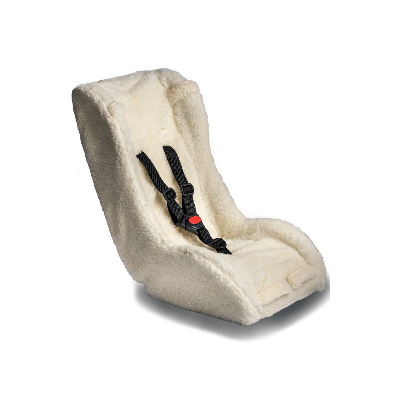 Melia Comfort Babyindsats (9-18 md.) til Ladcykel – Hvid Plys Hvid Plys