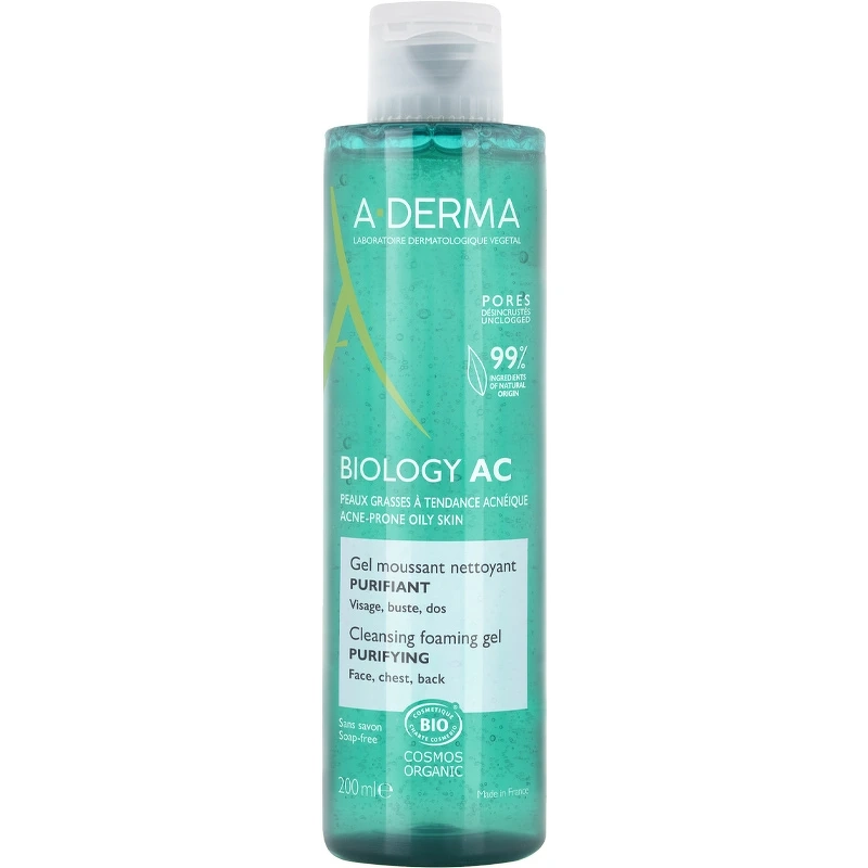 A-DERMA Biology AC Cleansing Foaming Gel 200 ml fra ADERMA