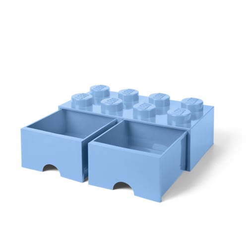 LEGO opbevaringskasse med 2 skuffer – Lyseblå fra room-copenhagen 5711938029562