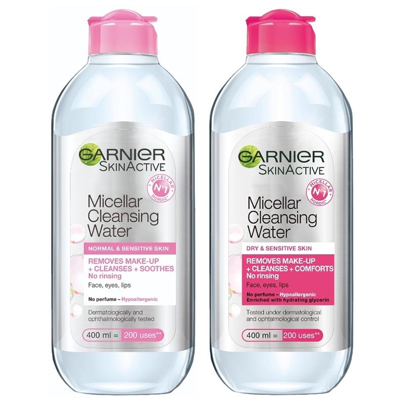 2 x Garnier Micellar Water 400 ml – Vælg Produkter fra Garnier