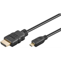 goobay HDMI han – Mikro HDMI han 2 m Sort