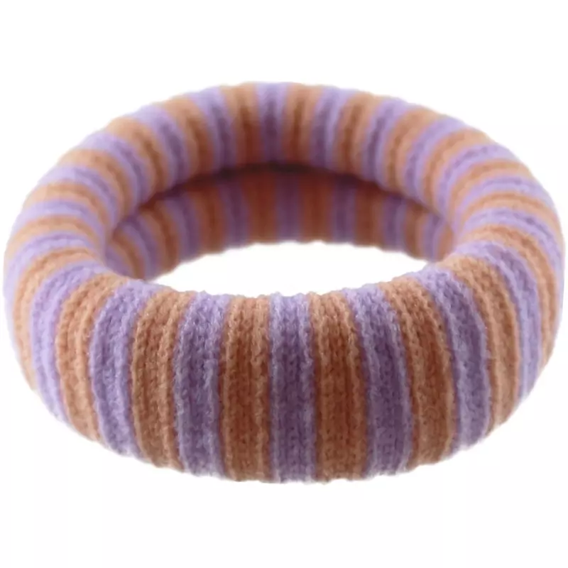 By Stær EA Hairtie – Striped Pastel Purple/ Powder fra By Str