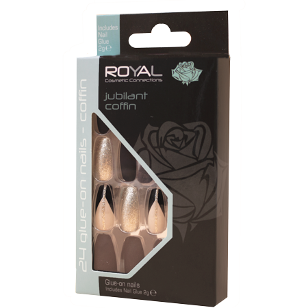Royal Kunstige Negle Jubilant Coffin – 24 stk