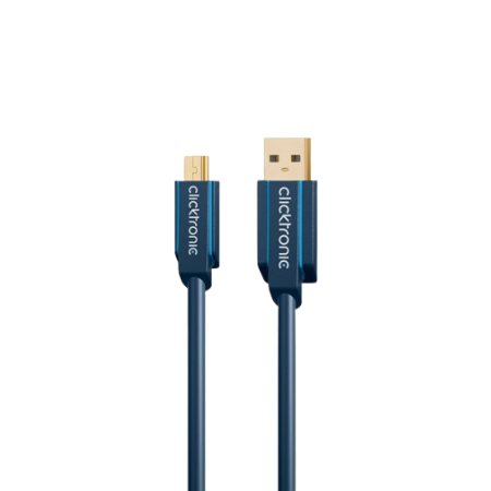 Clicktronic USB 2.0 til USB-A Mini-B – 3 m
