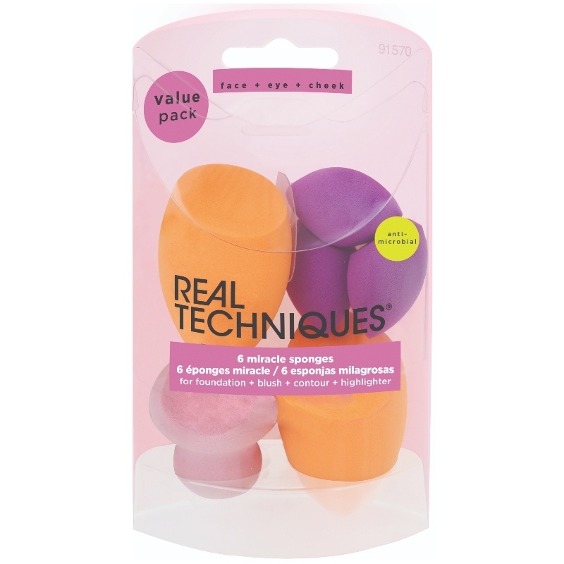Real Techniques 6 Miracle Complexion Sponges fra Real Techniques