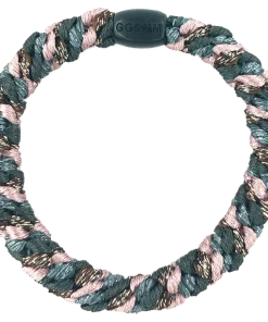 shop By Stær BRAIDED Hairtie - Glitter Multi Antique Rose/Grey/Brown af By Str - online shopping tilbud rabat hos shoppetur.dk