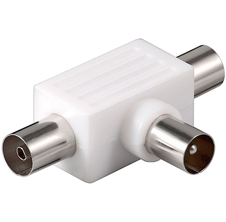 Goobay Koaksial T-Adapter – To hunkøn/Et hankøn