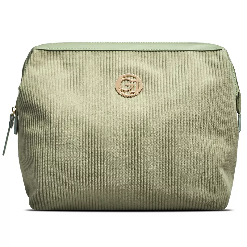 Gillian Jones Mia Cosmetic Bag – Green Velvet 10016-14 fra Gillian Jones