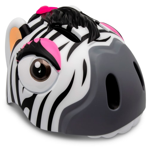 Crazy Safety cykelhjelm til børn – Small – Hvid zebra fra Crazy Safety 727040594435