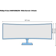 Philips P-line 346P1CRH 34 3440 x 1440 (UltraWide) HDMI DisplayPort USB-C 100Hz Dockingskærm