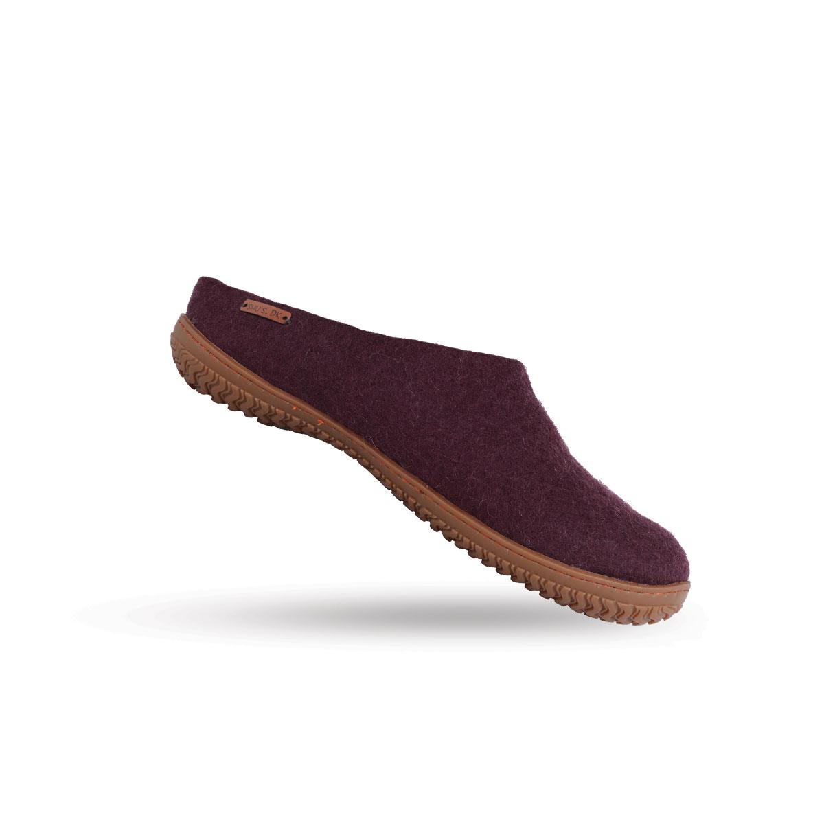 Uldtøffel (100% ren uld) – Model Lilla m/Gummisål – Dansk Design fra SHUS