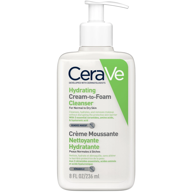 CeraVe Hydrating Cream-To-Foam Cleanser 236 ml fra CeraVe