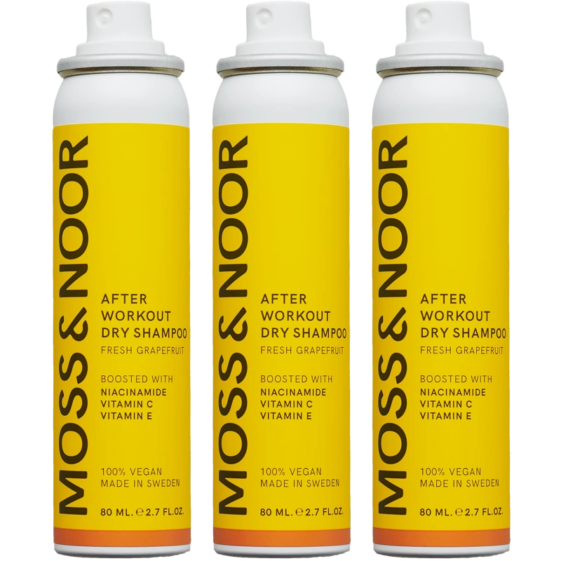 Moss & Noor After Workout Dry Shampoo Pocket Size 3 Pack fra Moss & Noor