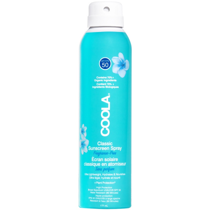 COOLA Classic Body Spray SPF 50 Fragrance-Free 177 ml fra COOLA