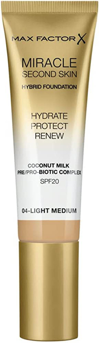 Max factor X miracle second skin hybrid foundation SPF20 04 light medium 30ml