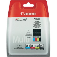 Canon CLI 551 /BK Multipack Sort Gul Cyan Magenta Blækbeholder 6509B009