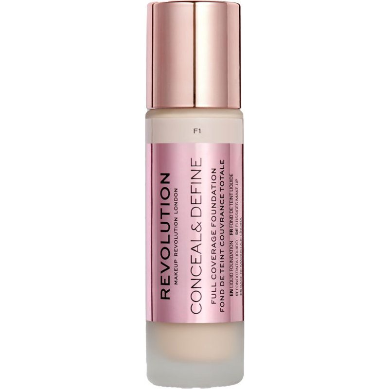 Makeup Revolution Conceal & Define Foundation 23 ml – F1 (U) fra Makeup Revolution