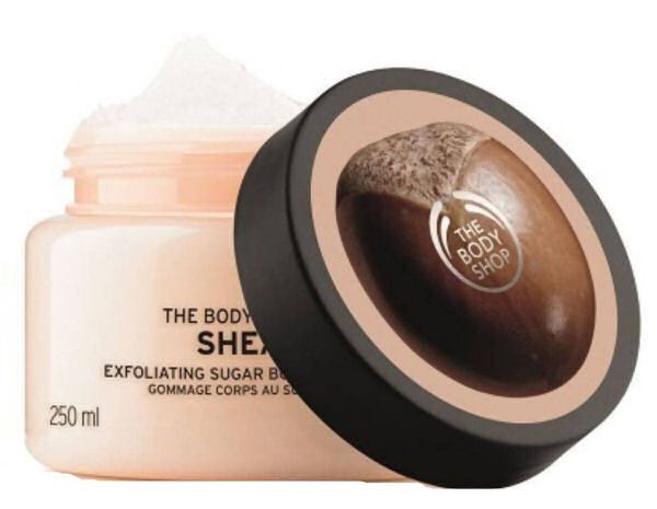 The body shop shea exfoliating sugar body scrub 250ml