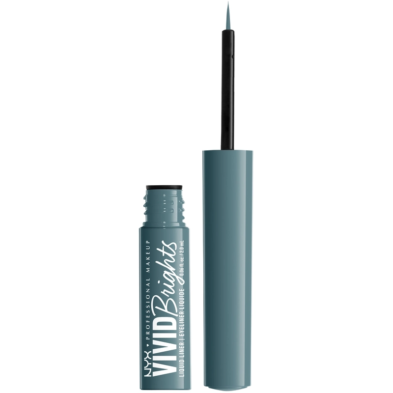 NYX Prof. Makeup Up Vivid Brights Liquid Eyeliner 2 ml – 01 Cyan Simp fra NYX Professional Makeup