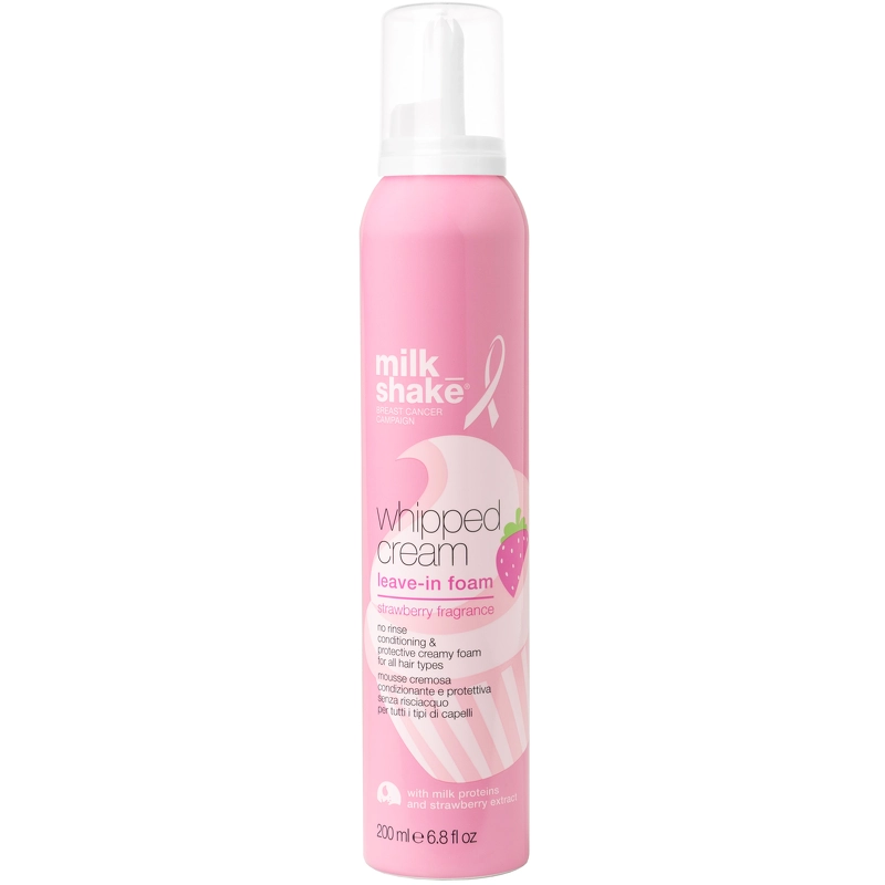 Milk_shake Whipped Cream Leave-in Foam 200 ml – Strawberry (Limited Edition) fra Milkshake